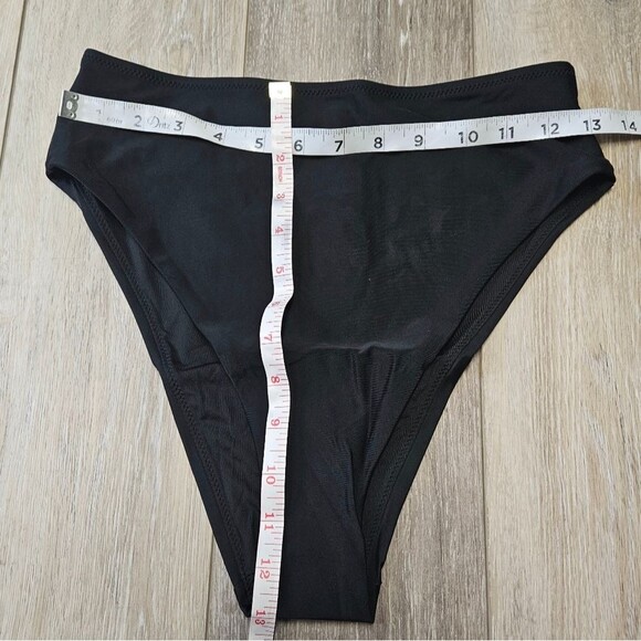 J. Crew Aerie Mixed Bikini Set Red Halter Bikini Top High Cheeky Women's Medium - Picture 8 of 12